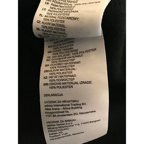 ADIDAS- MENS BLACK GOLD PULLOVER HALFZIP-UP CLOSURE LONG SLEEVE SWEATER SIZE L - Picture 7 of 7